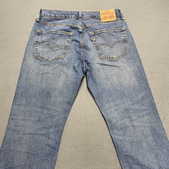 Levis 541 Jeans Mens 34x30 Blue Denim Athletic Taper Stretch Medium Wash - Picture 8 of 15